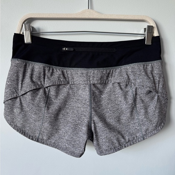 Lululemon Speed Up Short Heather Lux Multi Black / Black Size 6 - Picture 5 of 16